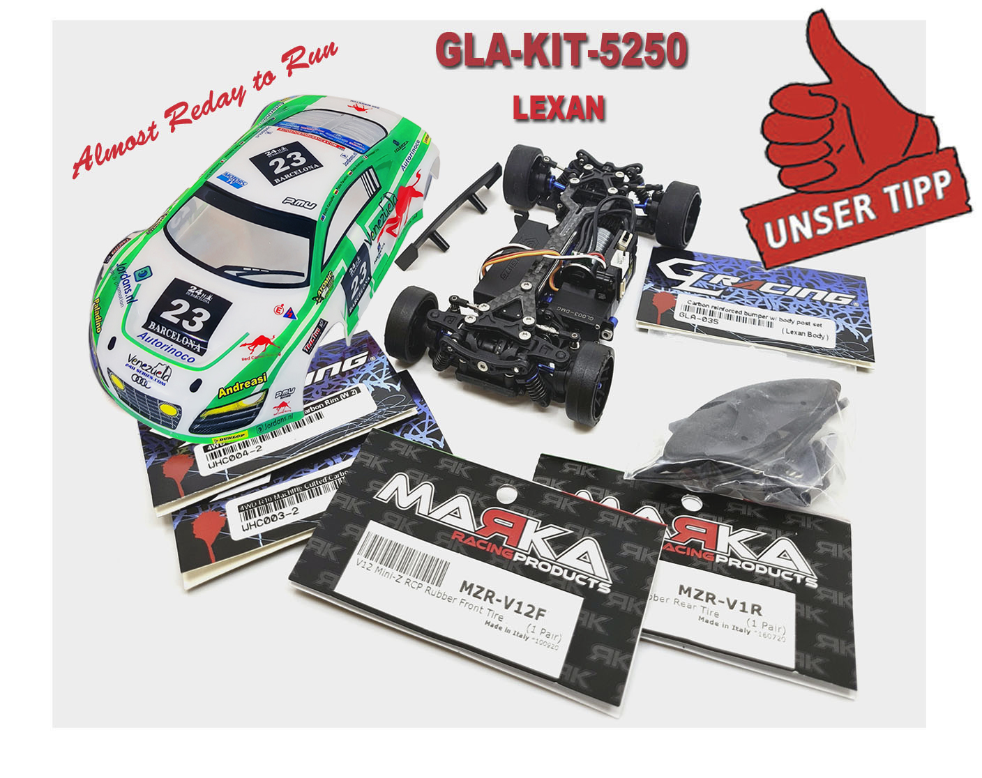 GLA Racing | GLA 1/27 AWD Chassis | Tuning GL-Racing | RC Modellbau Auto |  AWD GLA